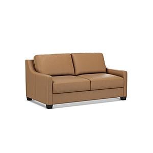 Joy Sofa Bed Sleeper Silk Palomino Leather by Slofa