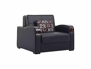 Sleep Plus Black PU Convertible Chair Bed by Casamode