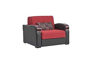 Sleep Plus Red Convertible Chair Bed by Casamode