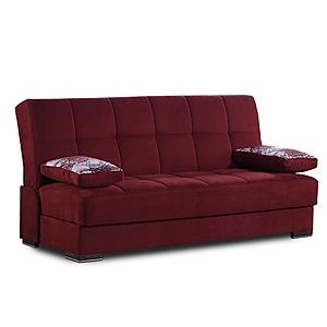 Soho Burgundy Fabric Sofa Bed by Casamode