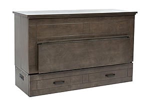 Studio Series Cabinet Bed with Desk Gray by CabinetBed