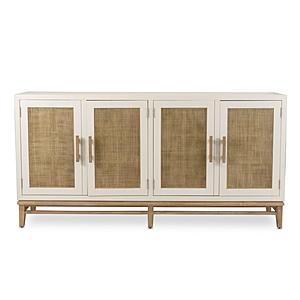 Venice 4-Door Credenza - White by Lineage Collections