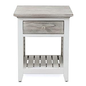 Islamorada End Table - Dapple Grey/Blanc by Lineage Collections