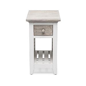Islamorada Chairside Table - Dapple Grey/Blanc by Lineage Collections