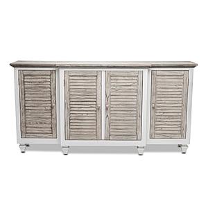Islamorada 4-Door Credenza - Grey by Lineage Collections