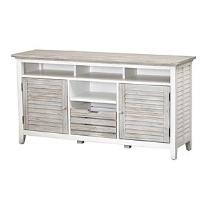 Islamorada Entertainment Centre - Dapple Grey/Blanc by Lineage Collections