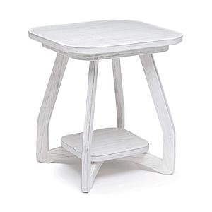 Surfside End Table - Weathered White by Lineage Collections