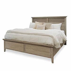 Cape May Non-Storage Queen Bed - Glazed Driftwood by Lineage Collections