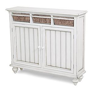 Monaco Entry Cabinet w/Baskets - White by Lineage Collections