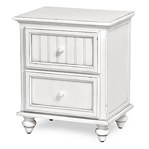 Monaco 2 Drawer Nightstand - Blanc by Lineage Collections
