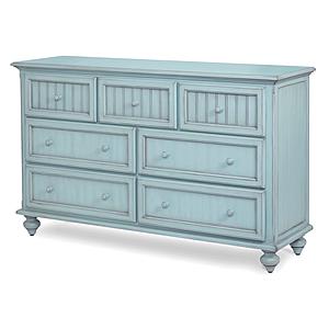 Monaco 7 Drawer Dresser - Bleu by Lineage Collections