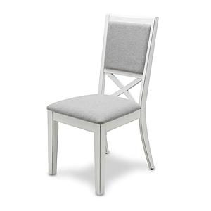 Islamorada Dining Chair Upholstered - Blanc Frame; Gray Fabric by Lineage Collections