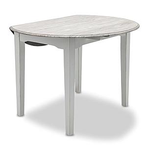 Islamorada Round Table - Drop Leaf - Taupe by Lineage Collections