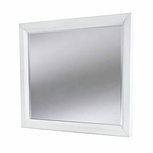Point Breeze Mirror - Fresh White w/Soft Grey Glaze by Lineage Collections
