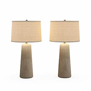 Marissa Coastal Transitional 31" Resin Table Lamps (Set of 2) - Beige by Lineage Collections
