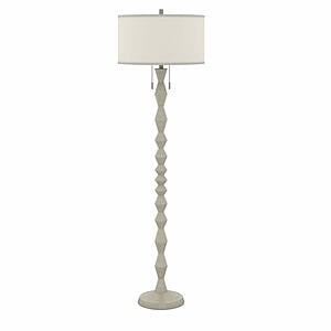Zenith 66" Minimalist Style w/Drum Shade Floor Lamp - White by Lineage Collections