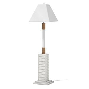63'' Coastal Shutter Floor Lamp - White by Lineage Collections