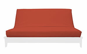 Samantha Persimmon Chenille Texture Futon Cover by Prestige