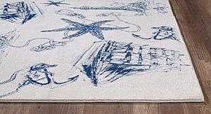 Stella Ivory/Navy Coast Area Rug by KAS Rugs