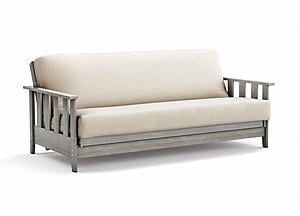 Futon Frame - Full Size - Canby Gray Wall Hugger by Strata Furniture