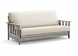 Futon Frame - Queen Size - Canby Gray Wall Hugger by Strata Furniture