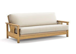 Futon Frame - Full Size - Durango Natural Wall Hugger by Strata Furniture