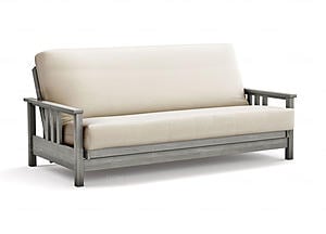 Futon Frame - Queen Size - Durango Gray Wall Hugger by Strata Furniture