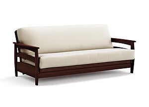 Futon Frame - Full Size - Galena Dark Cherry Wall Hugger by Strata Furniture