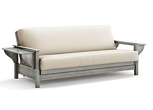 Futon Frame - Full Size - Tiro Gray Wall Hugger by Strata Furniture