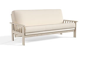 Futon Frame - Front-Closing Eco-Friendly Hardwood - Taurus Beige by Comfort Pure