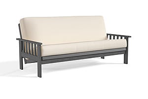 Futon Frame - Front-Closing Eco-Friendly Hardwood - Taurus Gray by Comfort Pure