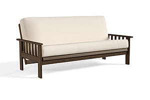 Futon Frame - Front-Closing Eco-Friendly Hardwood - Taurus Wenge by Comfort Pure