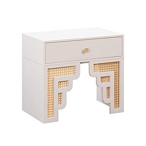Suzie Cream & Rattan Nightstand by TOV Furniture