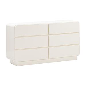 Sagura Cream 6-Drawer Dresser by TOV Furniture