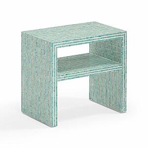 Derry Blue Capiz Shell Nightstand by TOV Furniture