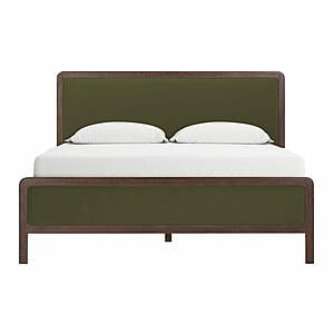 Hella Forest Green Velvet King Bed by TOV Furniture