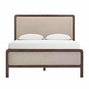 Hella Taupe Velvet Queen Bed by TOV Furniture