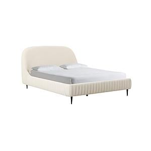 Denise Cream Boucle Bed in King by TOV Furniture