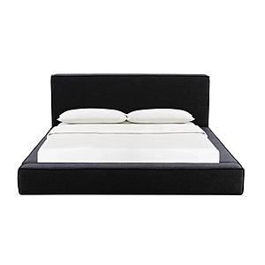 Olafur Black Linen Queen Bed by TOV Furniture