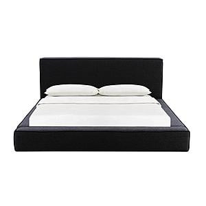 Olafur Black Linen King Bed by TOV Furniture