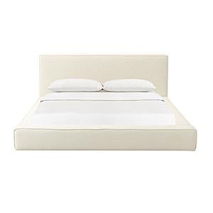 Olafur Cream Linen Queen Bed by TOV Furniture
