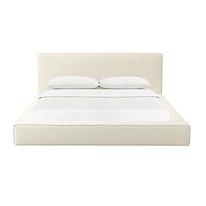 Olafur Cream Linen King Bed by TOV Furniture