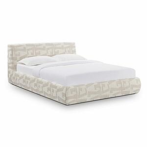 Isla Cream Jacquard Pattern Queen Bed by TOV Furniture