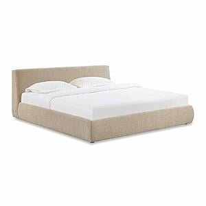 Isla Taupe Textured Velvet King Bed by TOV Furniture