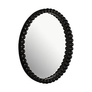 Baria Black Wooden Mirror by TOV Furniture