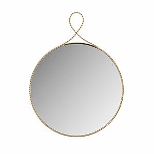 Ravina Braided Brass Round Wall Mirror by TOV Furniture