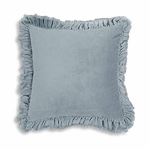 Alessia Distressed Blue Velvet Pillow by TOV Furniture