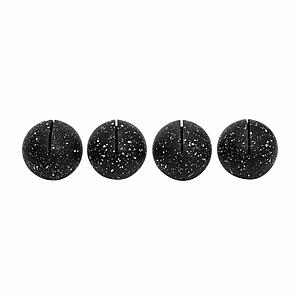 Gabby Speckled Black Round Card Holder - Set of 4 by TOV Furniture