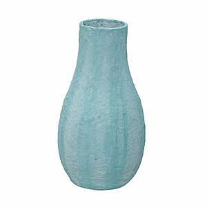 Cotton Mache Vase in Cloudy Blue by TOV Furniture