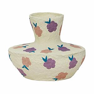 Cotton Mache Vase in Spring Blossoms by TOV Furniture
